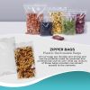 Pack of 100 Clear Zipper Bags 5 x 8 Seal Top Polyethylene Bags 5x8 Thickness 2 Mil Plastic Poly Bags for Packing Storing Ideal for Industrial Food Ser