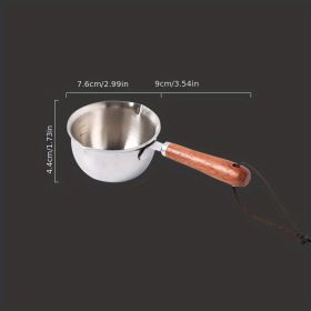 1pc; Melting Pot; Stainless Steel Double Spouts Pot; For Melting Chocolate; Warming Oil; And More; Mini Stuff; Kitchen Gadgets; Home Kitchen Items (Items: Melting Pot, Size: 120ml Small)