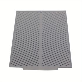 1pc Silicone Draining Board Mat, Folding Draining Mat, Large Drain Pad, Eco-Friendly Drainer Mat Heat Resistant Pot Mat Dishwasher Safe Trivet Mat, Ki (Size: small)