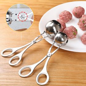 Stainless Steel Meatball Maker Clip Fish Meat Ball Rice Ball Making Mold Form Tool Kitchen Accessories Gadgets Cuisine (Size: S)